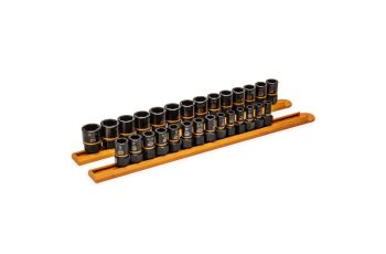 Gearwrench 28PC 1/4" & 3/8" DR Bolt Biter Impact Extraction Socket Set 84784