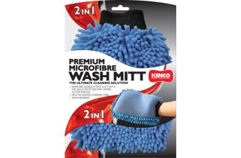 Kenco Premium Microfibre Wash Mitt Mesh Pad Super Absorbent KWM2BLU