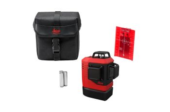 Leica Lino L6Rs-1 3x360 Red Beam Laser Level with Alkaline Batteries and Soft Case LG918976