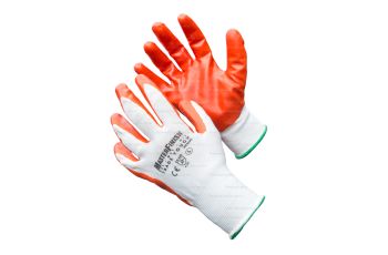 MasterFinish Contractors Gloves 5 Pack Large Trade-Tough Nitrile Coated MFNGO-5