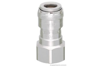 Nitto Kohki 1/2" Female Thread to One Touch Coupling Socket NC20040SF