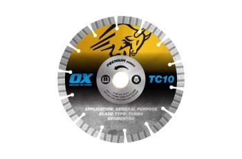 OX Premium Turbo Segmented Blade 180mm - Concrete/General Purpose 
 OX-TC10-7