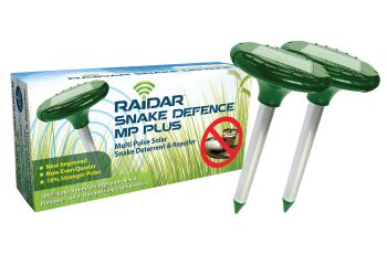 RAiDAR Snake Defense Repeller Twin Pack Multi Pulse MP Plus By Derwent Traders