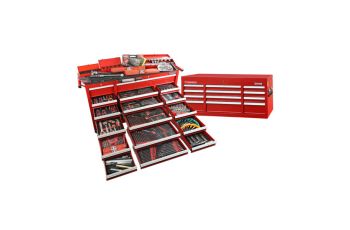 Sidchrome 613PC 20 Drawer Roller Cabinet & Top Chest Tool Kit Metric/AF SCMT11100