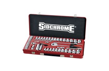 Sidchrome 51Pc 1/4 & 1/2" Drive Socket Set Metric/AF SCMT19135