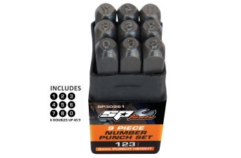 SP Tools Number Punch Set - 9Pc SP30961