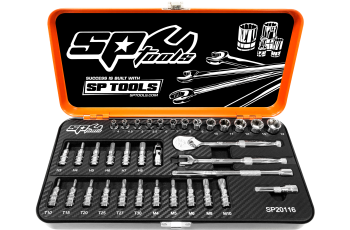SP Tools 35PC 1/4"DR Inhex Torx & Spline Metric Socket Set SP20116