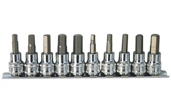 SP Tools Socket Rail 3/8Dr Inhex Metric/Sae 10Pc SP20541