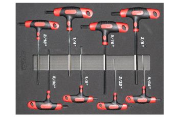 SP Tools T-Handle Hex Key Set Sae 8 Piece SP34706