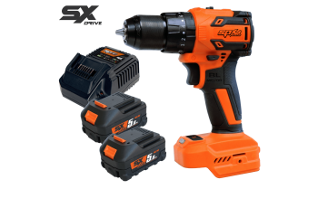 SP Tools 2x 5.0Ah 18V 3/8" Brushless Hammer Drill Driver Kit SP83235