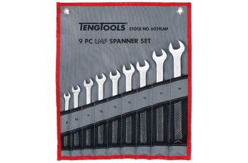 Teng 9PC 8-19MM Long Metric Combination Spanner Set W/Wallet TE-6059LMP