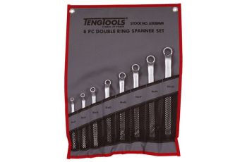 Teng 8PC 6MM-22MM Double Offset Ring Spanner Set W/Wallet TE-6308MM