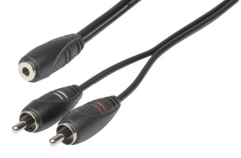 3.5mm Stereo Socket to 2 x RCA Plugs WA7018