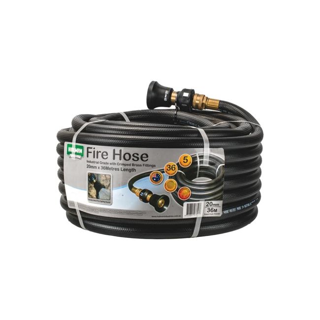 Holman Fire Hose Fitted with Nozzle 20mm x 36m FH2036F