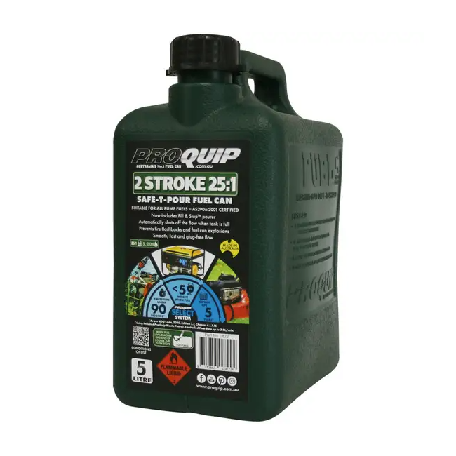 Pro Quip 2 Stroke 25:1 Safe-T-Pour Fuel Can 5L 0822