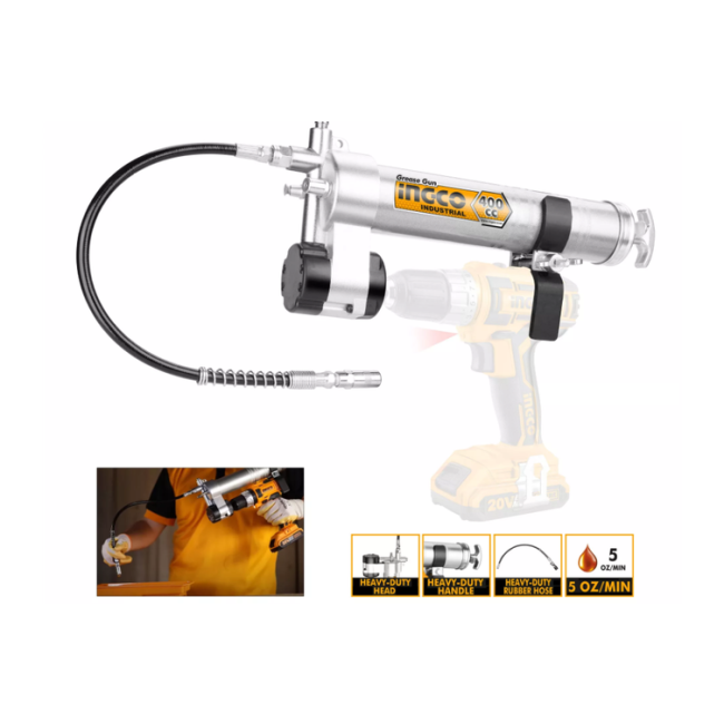 Ingco 20V Li-ion HD Cordless Grease Gun Skin HTP-CGULI2001