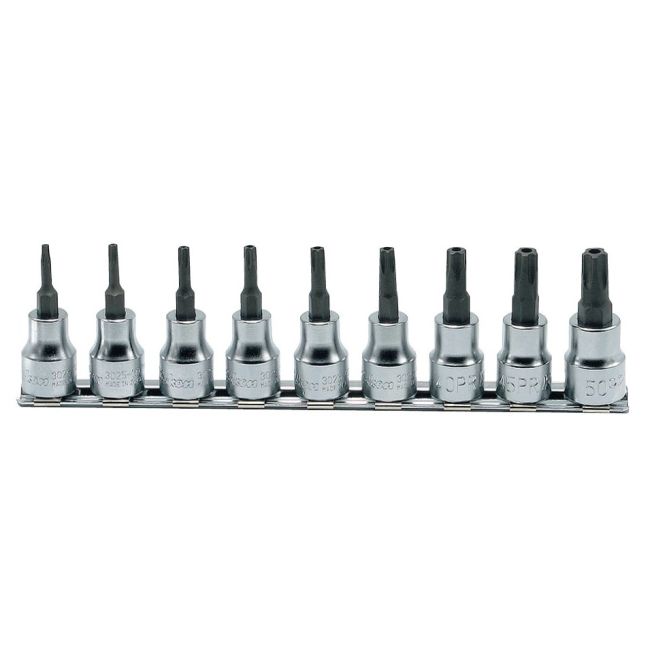 Koken Socket Set On Rail 3/8"Dr PENTA-LOBE SKTS 10PR-50PR KORS3025/9(PR)