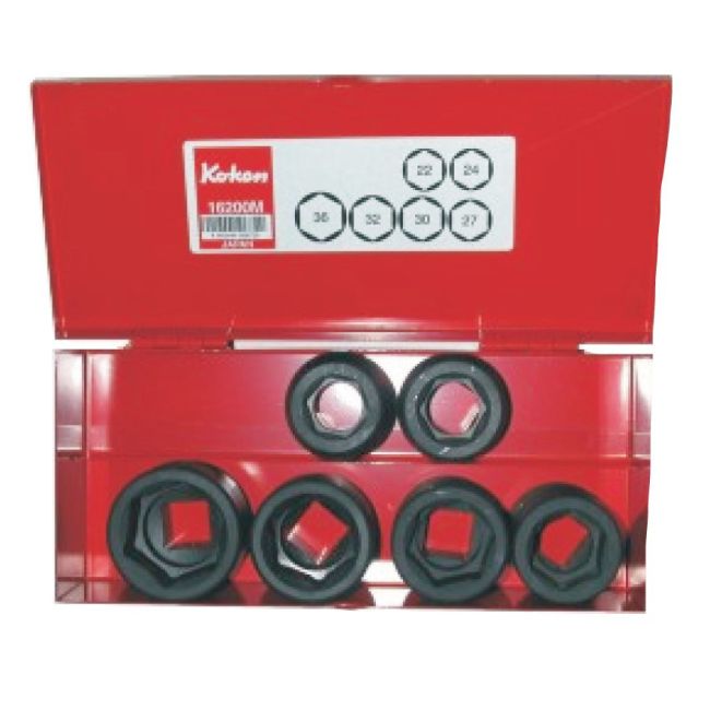 Koken 6PC 3/4"Dr 22-36MM Impact Socket Set KO16200M6