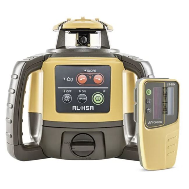 Topcon RL-H5A Rotating Laser (Rechargeable Battery With Standard - LS-80X Receiver) 1021200-46