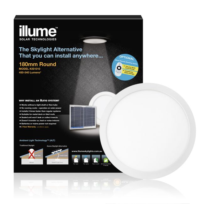 Illume Skylight Alternative 180mm Round WHITE FRAME KIS1010