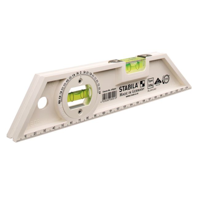 Stabila LEVEL ALLROUND PLASTIC ANGLE MEASURE 2 VIAL 104/25