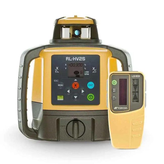 Topcon RL-Hv2S Dual Grade Rotating Laser (Dry Battery With Standard - LS-80X Receiver) 1051612-21