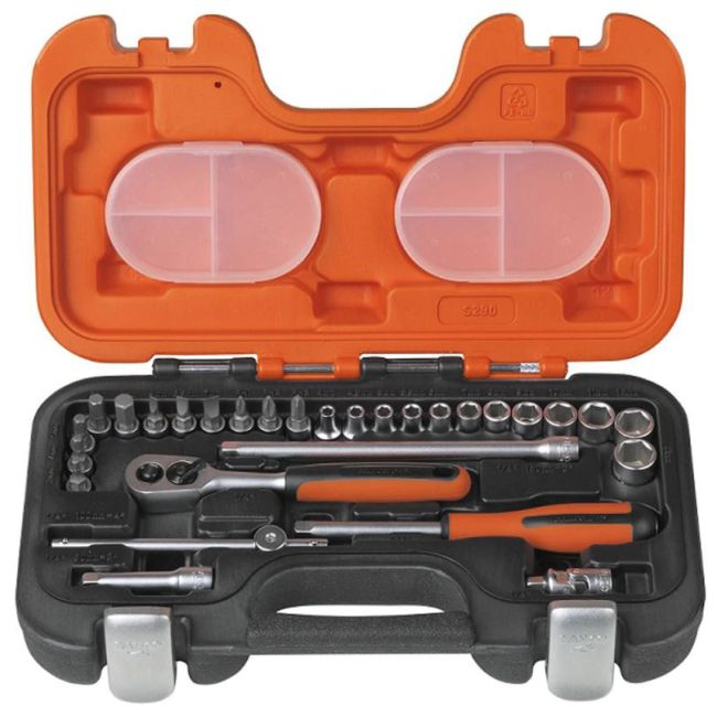 Bahco S290 Socket & Mechanical Set 29 Piece 1/4"Dr Dynamic Drive 