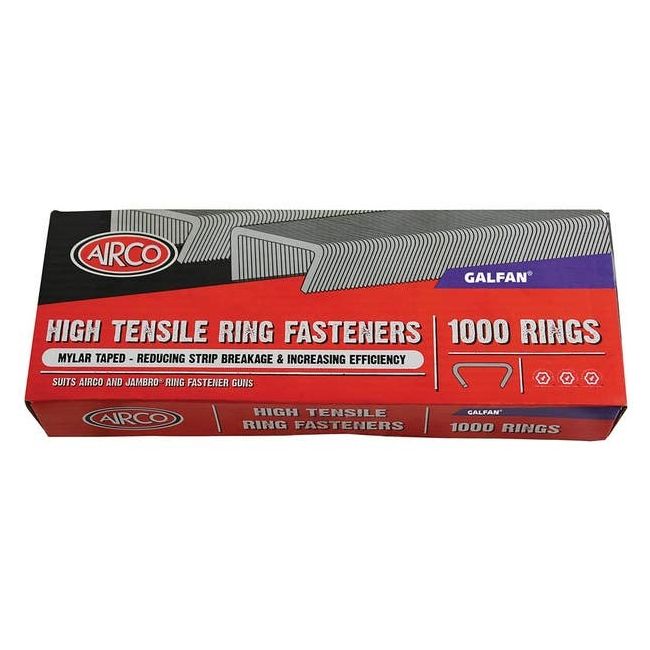 Airco 19mm High Tensile Galvanised Ring Fasteners 1000 Pack RF00202