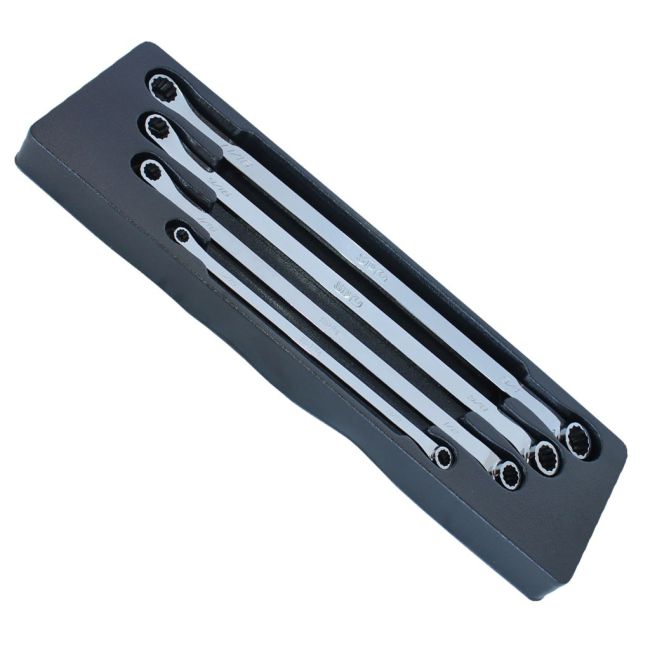 SP Tools Spanner Set 4 Piece 15Â° Offset Long Ring Sae SP10284