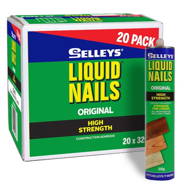 Selleys Liquid Nails 20 Pack 20x 320g Original High Strength Adhesive LN20PK