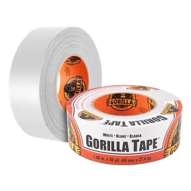 Gorilla Adhesive Tape 27.4m x 48mm WHITE Gaffer Cloth Tape