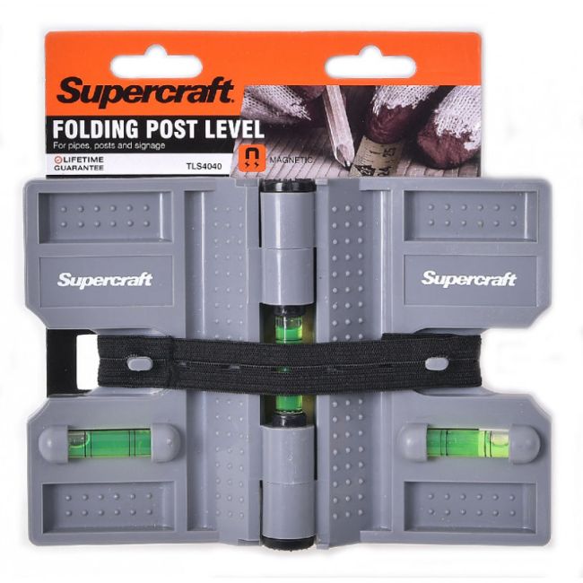 Supercraft Folding Level Pipes Posts and Signage 3x Vials TLS4040