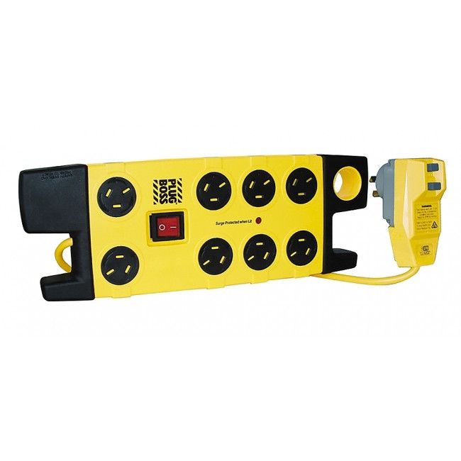 HPM Powerboard 8 Socket PLUGBOSS RCD Protected D105PBOSSELPA8
