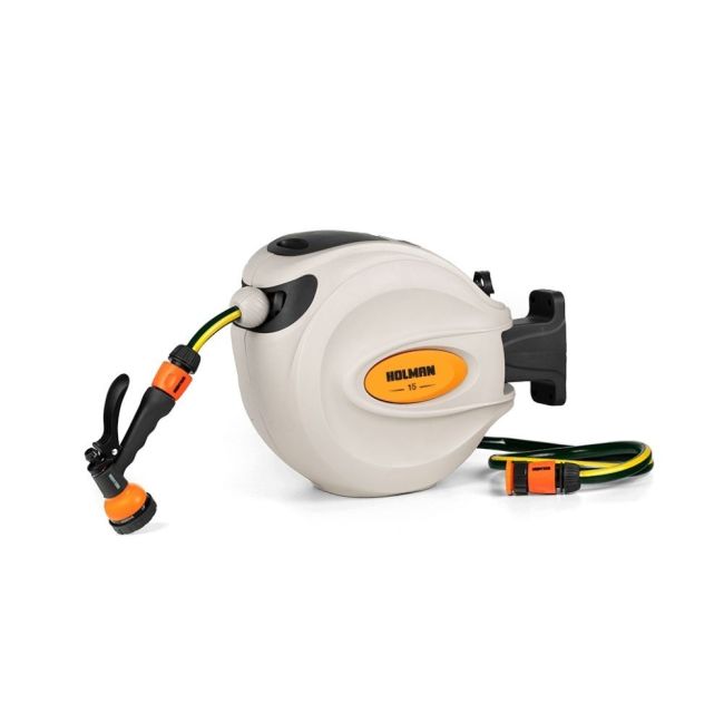 Holman 15m Auto Rewind Hose Reel 1215H