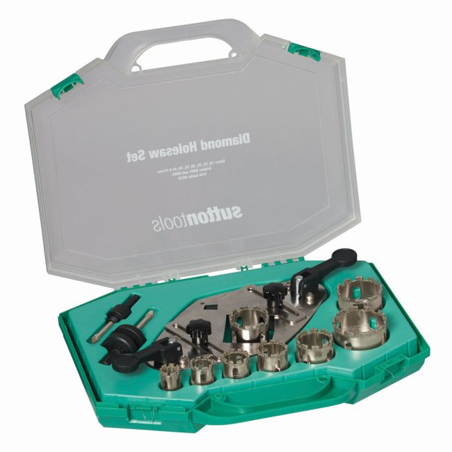 Sutton 19-51mm Diamond Grit Holesaw Set w. Guide - 11 Piece H1150011