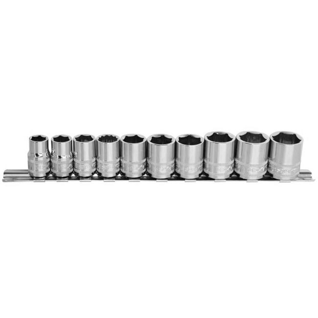 SP Tools Socket Rail Set 3/8"Dr 6Pt 10 Piece Metric SP20232