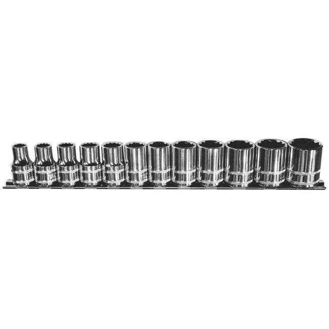 SP Tools Socket Rail Set 1/2"Dr 12Pt 12 Piece Metric SP20330