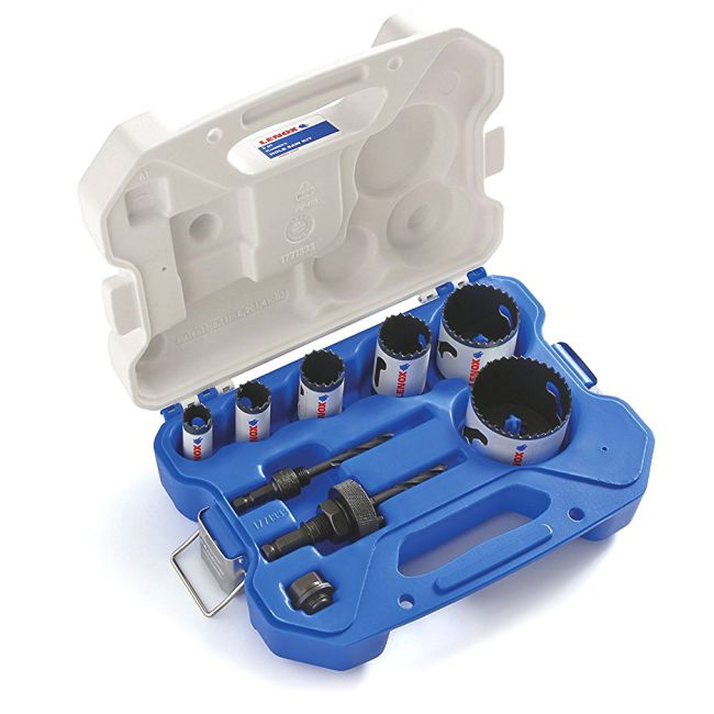 Lenox Tools Hole Saw Kit 9 Piece Electricians Speed Slot 30856C600L