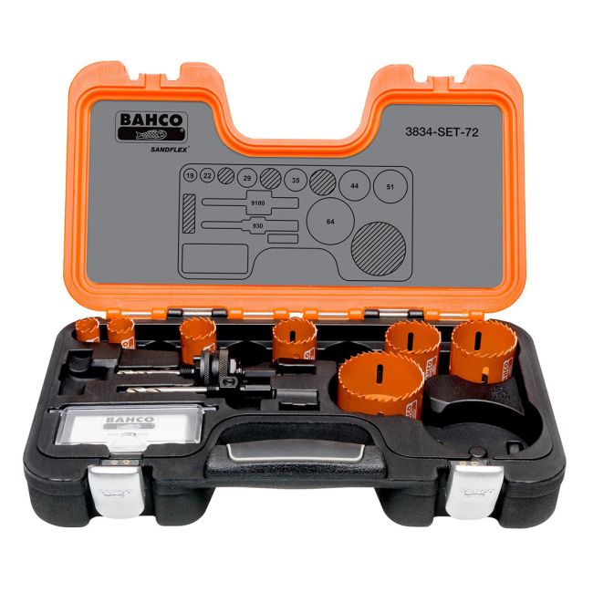 Bahco Holesaw Set 9 Piece VIP 3834-SET-72