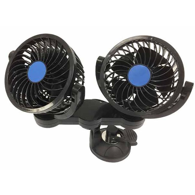 AutoKing Twin Fan Adjustable 12v Suction Cup Powerful Compact AKSUC12T