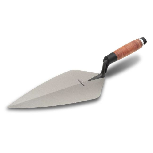 Marshalltown Brick Trowel Wide 12" London Pattern Leather Handle 10354