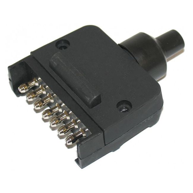 AutoKing TC2141BL Trailer Connector 7 Pin Flat Male Socket ABS Housing TC2141BL