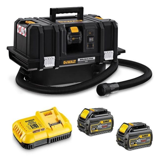 DeWALT 54V XR FLEXVOLT Brushless M-Class Dust Extractor Kit (2 x 6.0Ah) DCV586MT2-XE