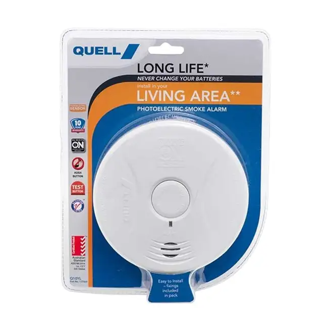 Quell Long Life Photoelectric Smoke Alarm For Living Area 137069
