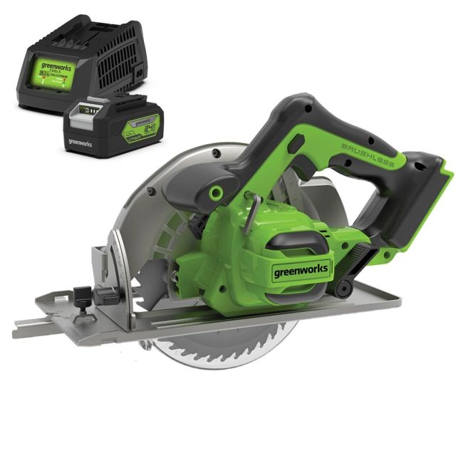Greenworks 24V 4.0Ah 7.25" Brushless Circular Saw Kit 1500907AU-Kit-4