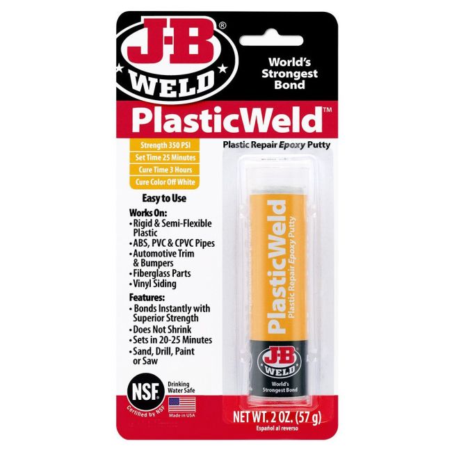 J-B Weld 8237 Epoxy Glue Plastic Repair PlasticWeld 2oz 57g 8237