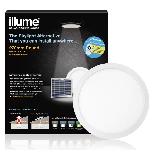 Illume 270mm Round Skylight Alternative - Flush Mount KIS1012
