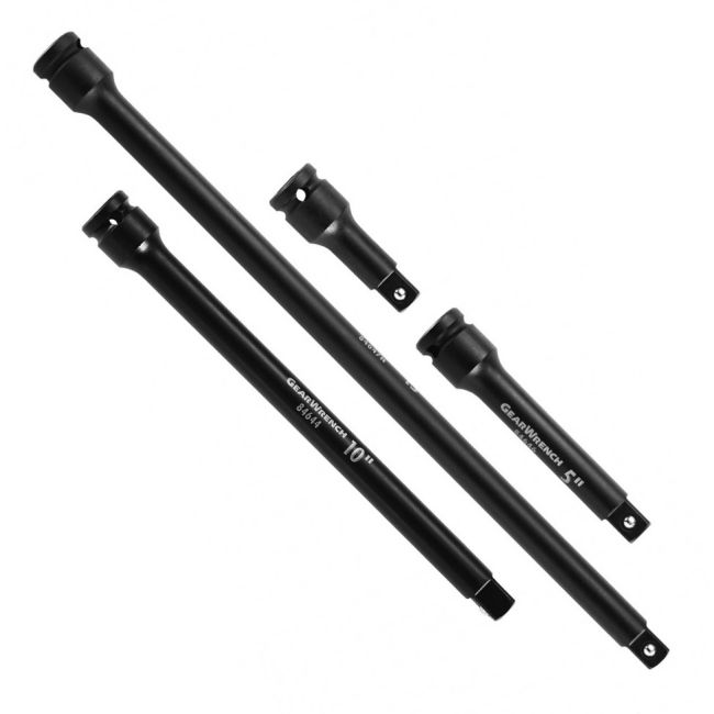 GearWrench Impact Extension Set 4 Piece 1/2"Dr 3", 5", 10" & 15" 84950N