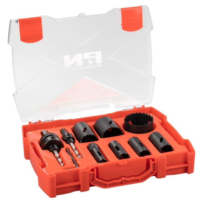 P&N Holesaw Set Electrician’s 7 Piece 16-51mm Bi-Metal HSS 166044662