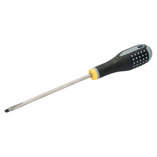 Bahco ERGO handled Screwdriver, slotted head, flat tip, 222mm, blade 100mm, tip 5.5mm BE-8150